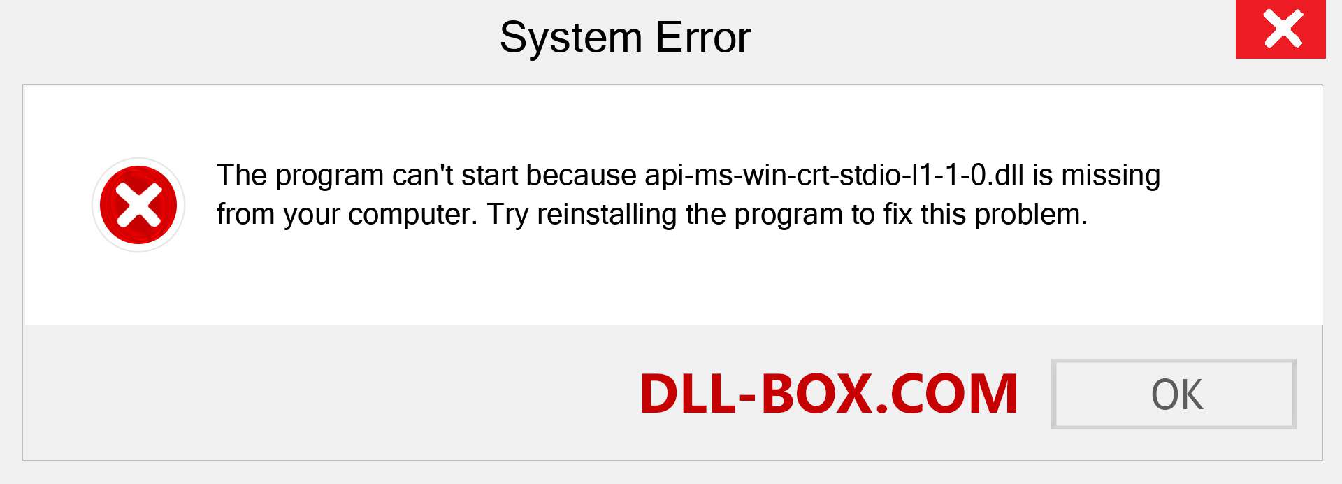  api-ms-win-crt-stdio-l1-1-0.dll file is missing?. Download for Windows 7, 8, 10 - Fix  api-ms-win-crt-stdio-l1-1-0 dll Missing Error on Windows, photos, images